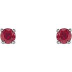 Round 4-Prong Lightweight Stud Earrings