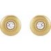 Bezel-Set Puffed Stud Earrings