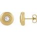 Bezel-Set Puffed Stud Earrings