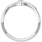 Bezel-Set Criss-Cross Solitaire Ring