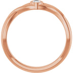 Bezel-Set Criss-Cross Solitaire Ring