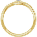 Bezel-Set Criss-Cross Solitaire Ring