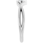 Bezel-Set Criss-Cross Solitaire Ring