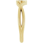 Bezel-Set Criss-Cross Solitaire Ring