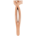 Bezel-Set Criss-Cross Solitaire Ring