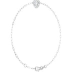 Heart & Paperclip-Style Link Bracelet