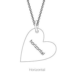 Engravable Heart Necklace or Pendant