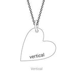 Engravable Heart Necklace or Pendant