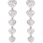Lab-Grown Diamond Heart Earrings