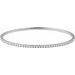 Half Accented Flexible Bangle Bracelet