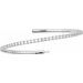Half Accented Flexible Bangle Bracelet