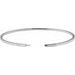 Half Accented Flexible Bangle Bracelet