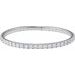 Half Accented Flexible Bangle Bracelet