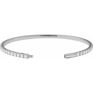 Fully Accented Flexible Bangle Bracelet