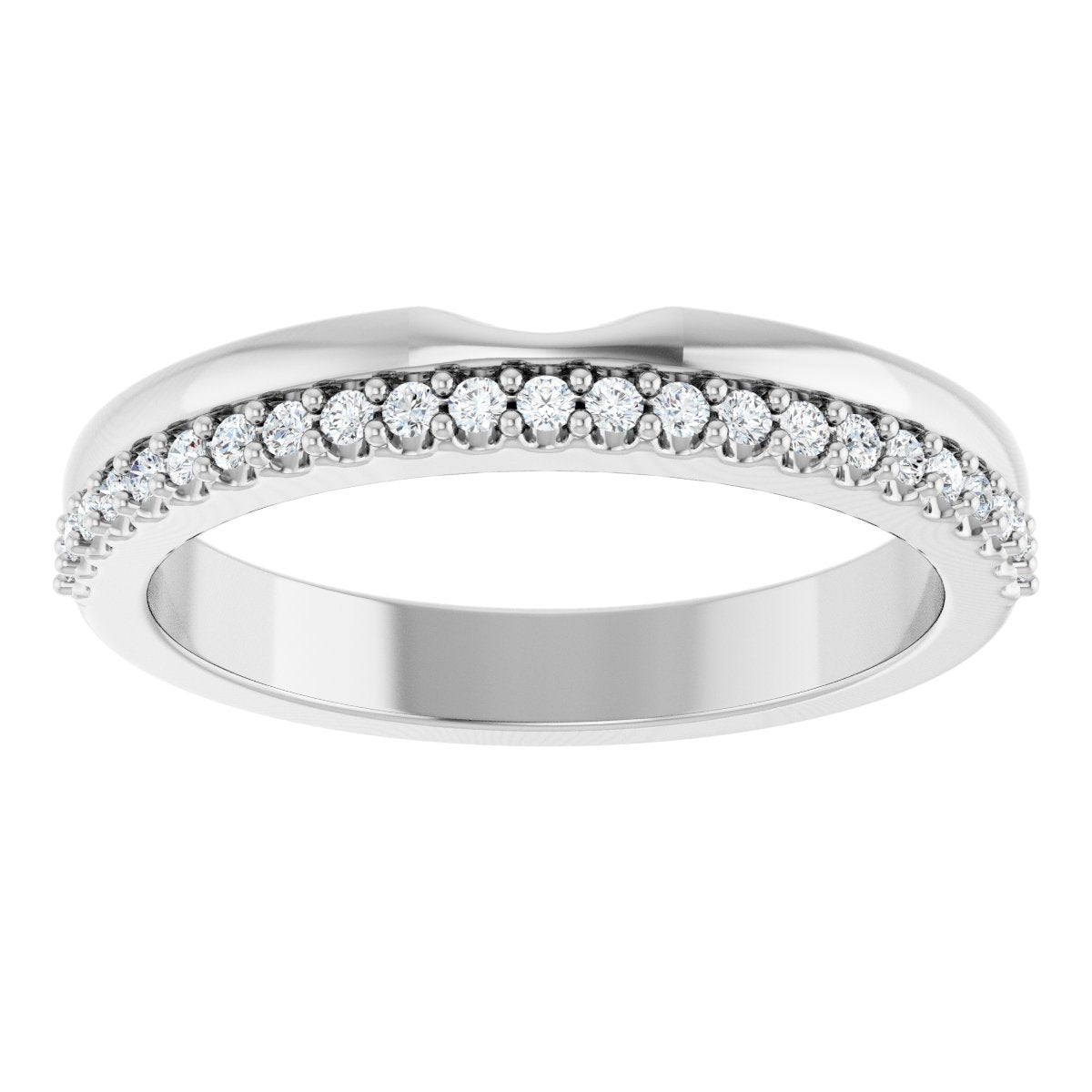 Bezel-Set Accented Engagement Ring or Band