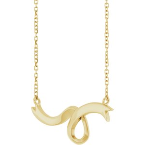 Freeform Ribbon Bar Necklace or Center