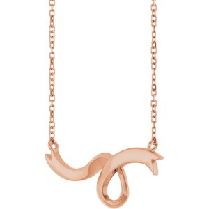 Freeform Ribbon Bar Necklace or Center