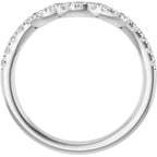 Double Claw-Prong Three-Stone Engagement Ring or Band
