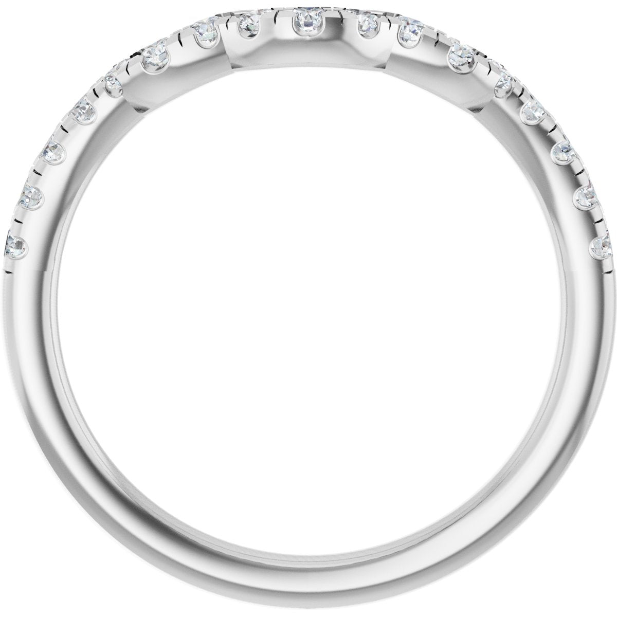 Double Claw-Prong Three-Stone Engagement Ring or Band