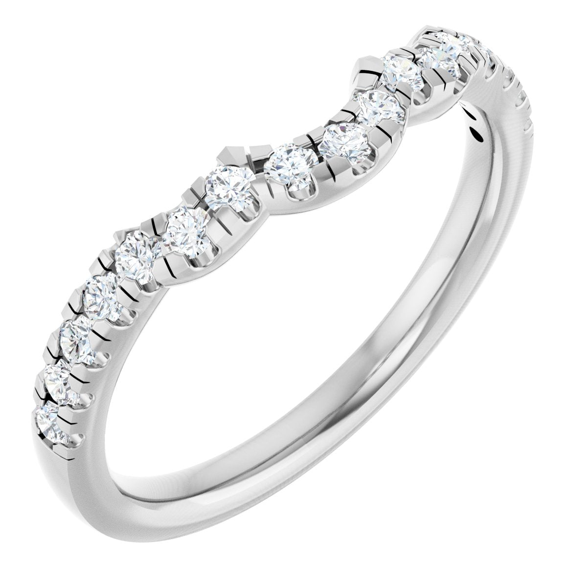Double Claw-Prong Three-Stone Engagement Ring or Band
