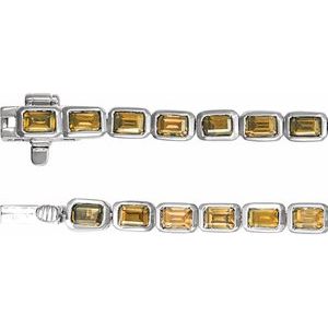 Bezel-Set Line Bracelet