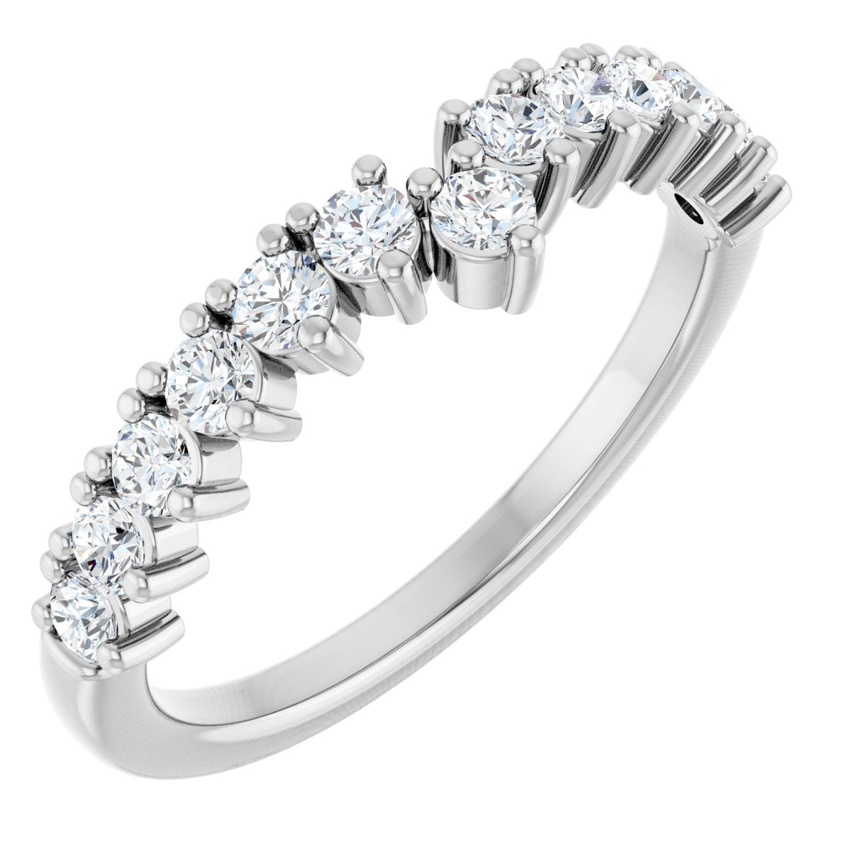 Accented Double-Row Engagement Ring or Band