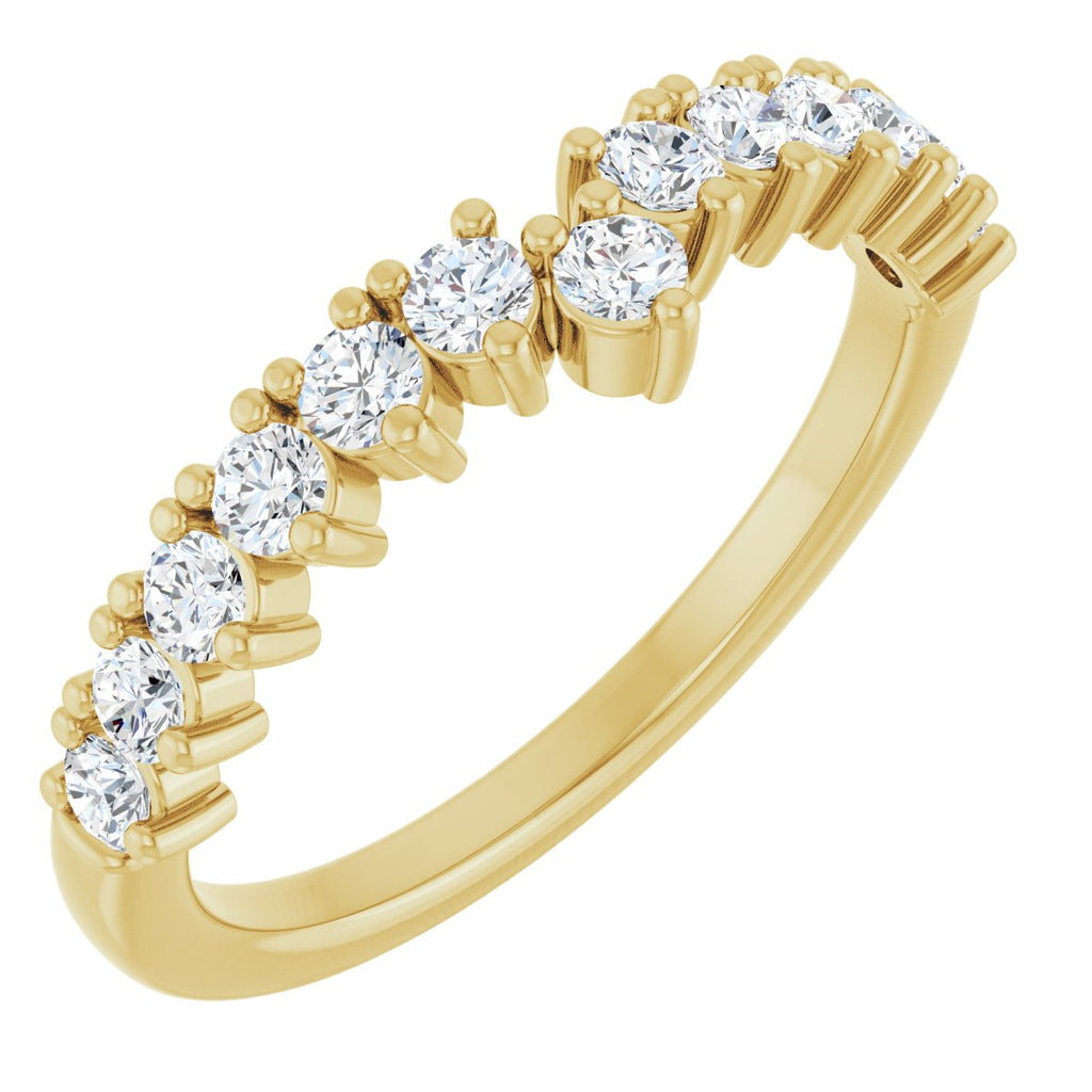 Accented Double-Row Engagement Ring or Band