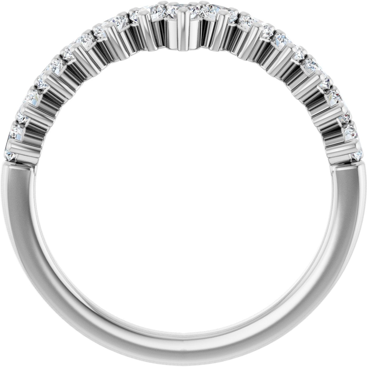 Accented Double-Row Engagement Ring or Band