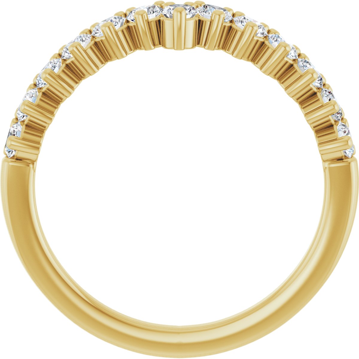 Accented Double-Row Engagement Ring or Band