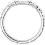 Double Claw-Prong Three-Stone Engagement Ring or Band