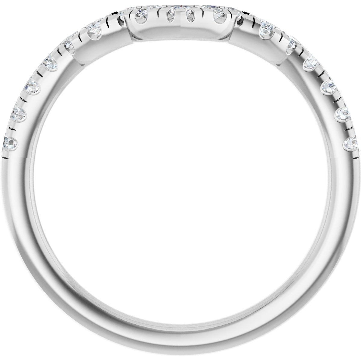 Double Claw-Prong Three-Stone Engagement Ring or Band