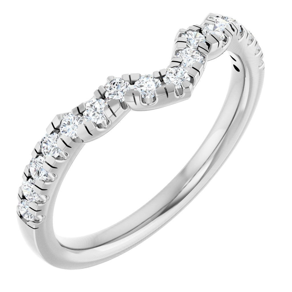 Double Claw-Prong Three-Stone Engagement Ring or Band