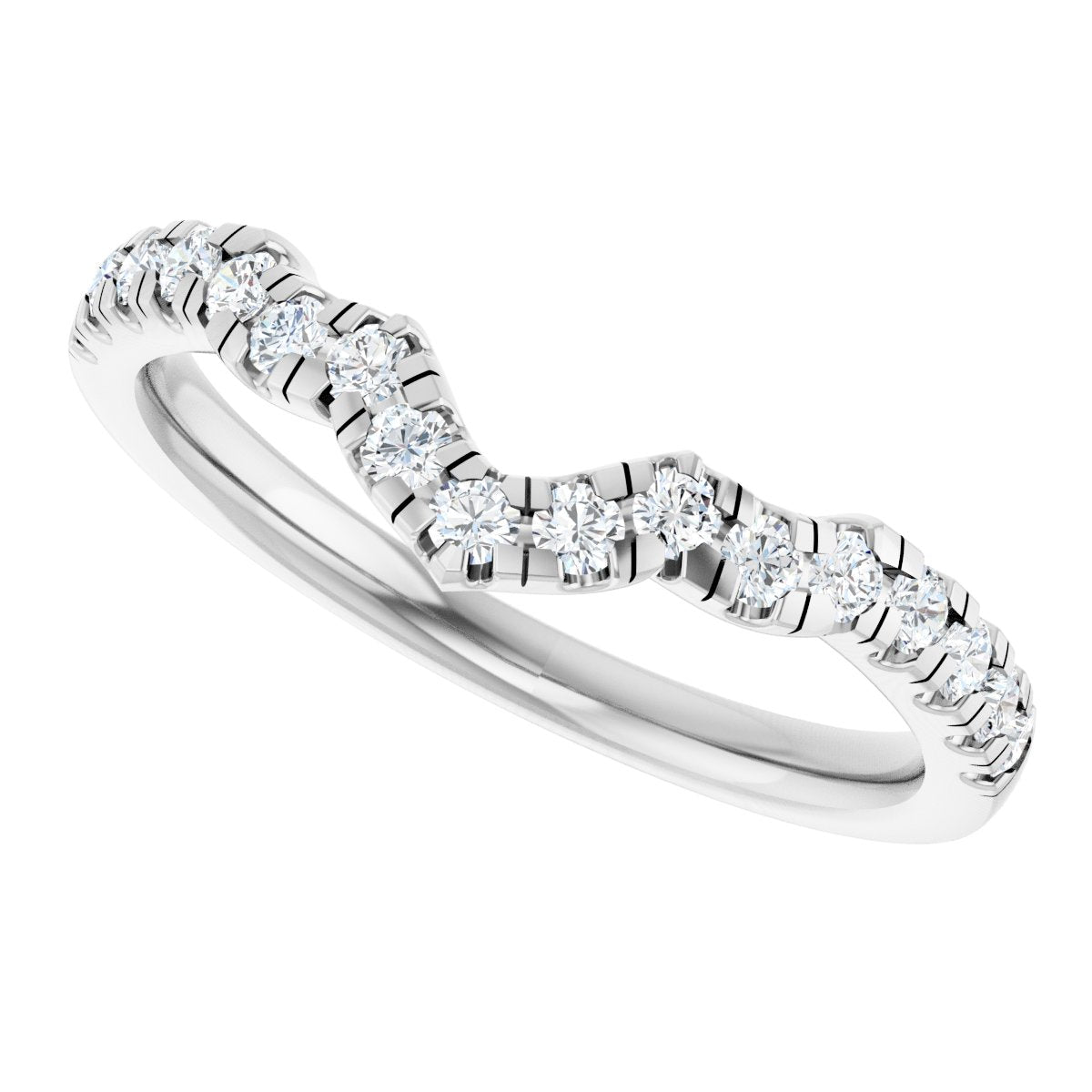Double Claw-Prong Three-Stone Engagement Ring or Band