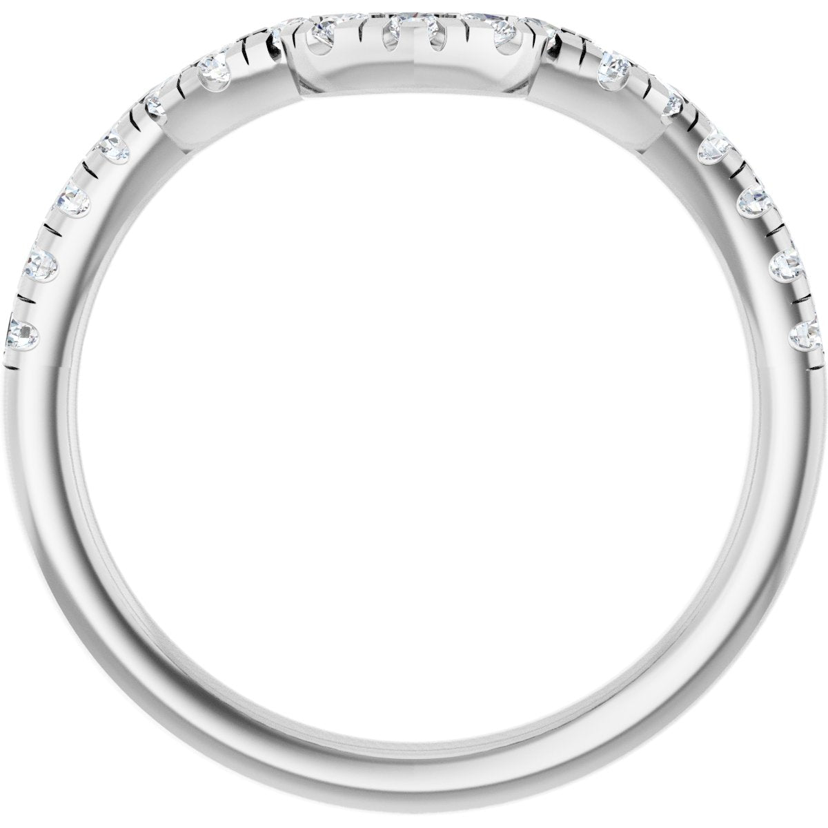 Double Claw-Prong Three-Stone Engagement Ring or Band