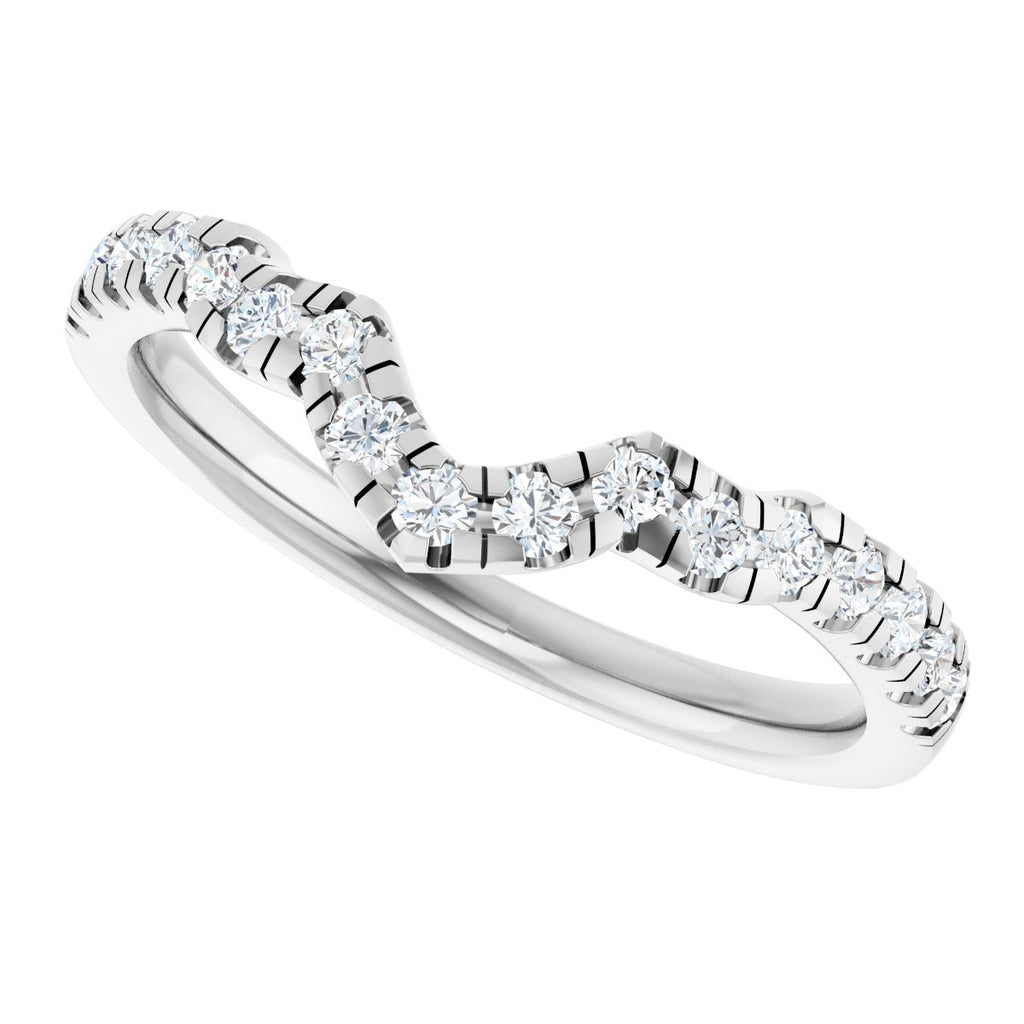 Double Claw-Prong Three-Stone Engagement Ring or Band