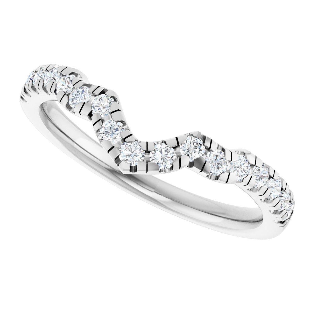 Double Claw-Prong Three-Stone Engagement Ring or Band