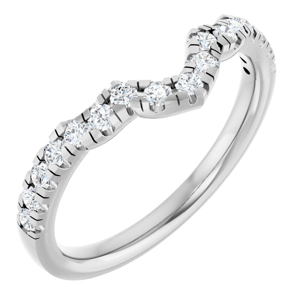 Double Claw-Prong Three-Stone Engagement Ring or Band