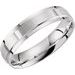 Stepped-Edge Grooved Comfort-Fit Flat Band