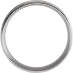 Lightweight Milgrain Grooved Comfort-Fit Flat Band