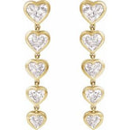 Lab-Grown Diamond Heart Earrings