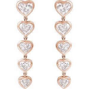 Lab-Grown Diamond Heart Earrings