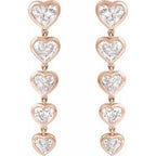 Lab-Grown Diamond Heart Earrings