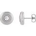 Bezel-Set Puffed Stud Earrings