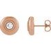 Bezel-Set Puffed Stud Earrings