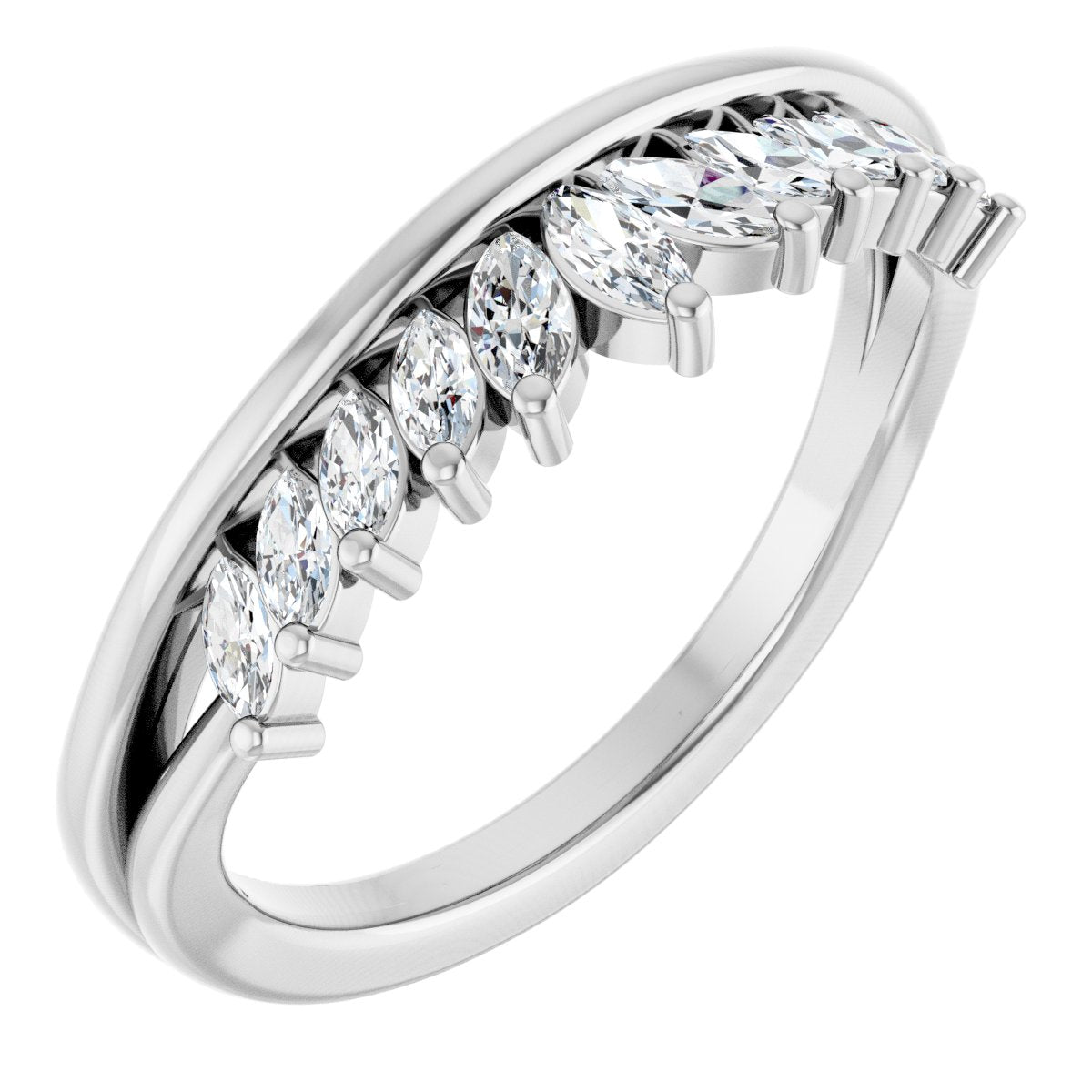 Accented Engagement Ring or Band