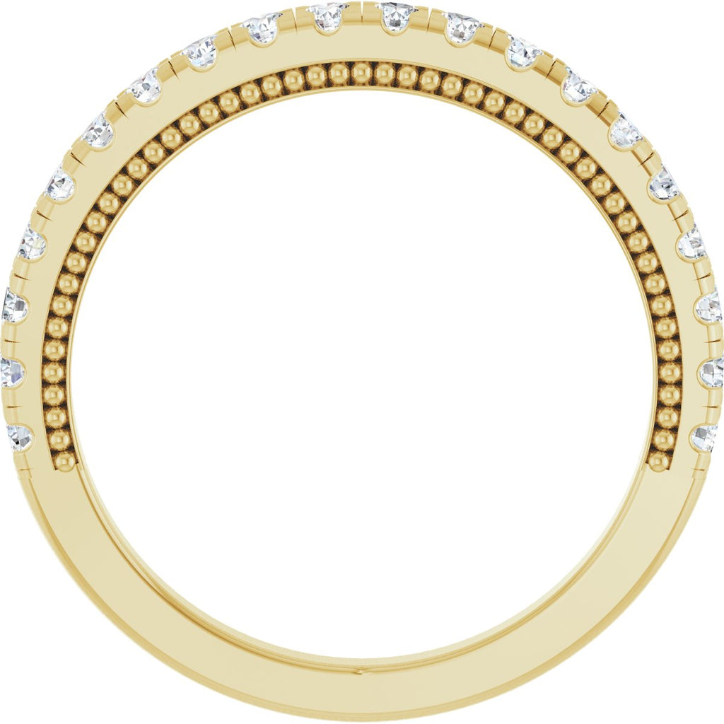 Claw-Prong Hidden Halo-Style Engagement Ring or Band