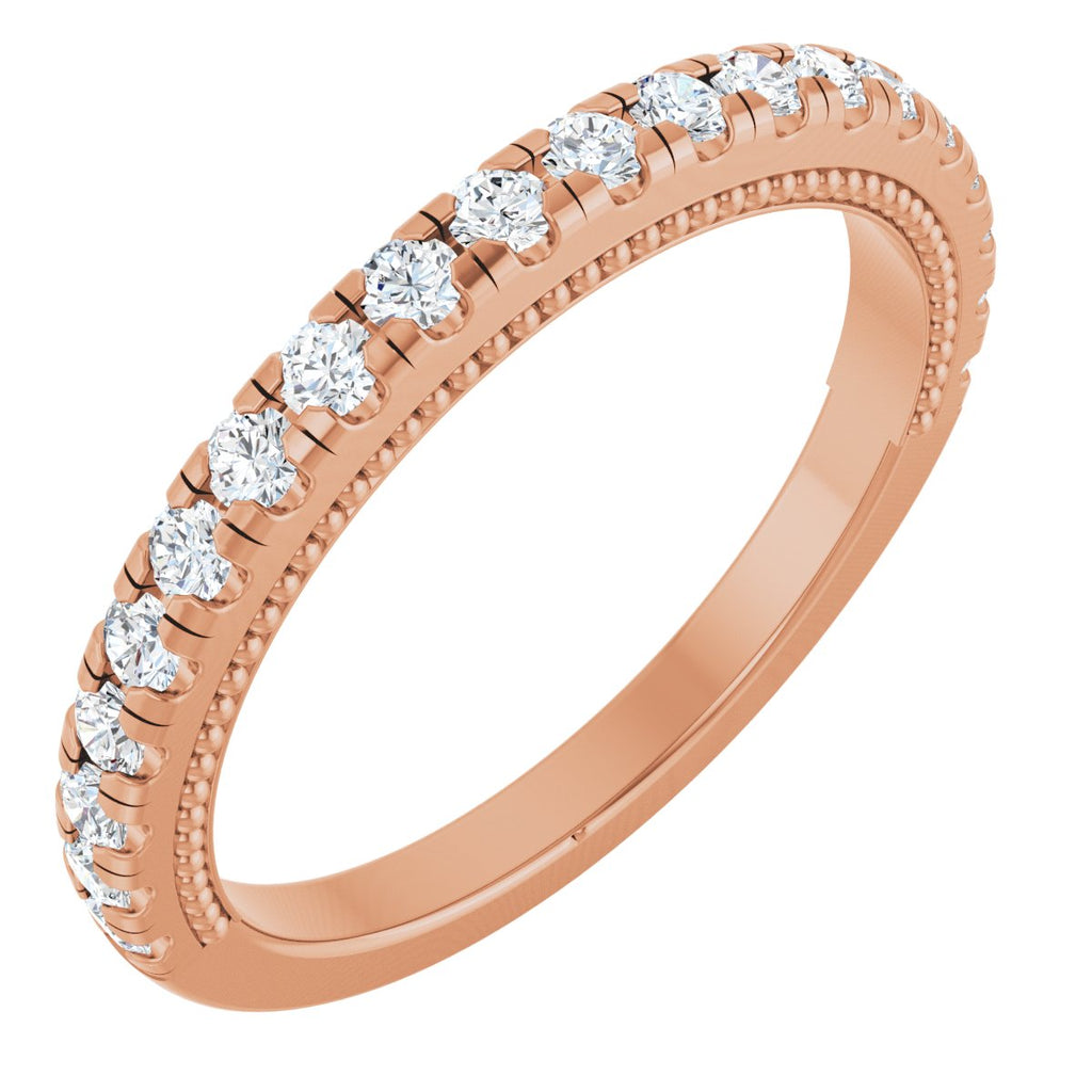Claw-Prong Hidden Halo-Style Engagement Ring or Band