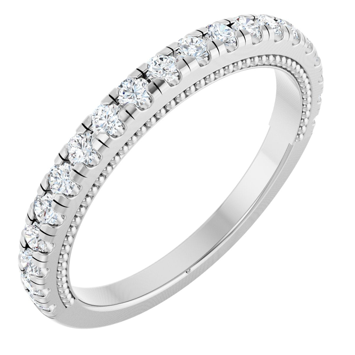 Claw-Prong Hidden Halo-Style Engagement Ring or Band