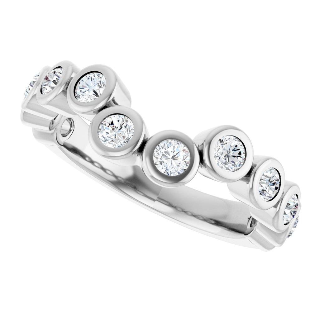 Bezel-Set Accented Engagement Ring or Band