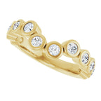 Bezel-Set Accented Engagement Ring or Band